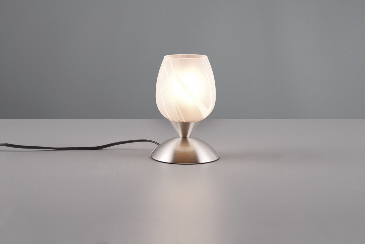 Lampa de masa Cup Ii, RL, 12x18 cm, 40W, 1x E14, metal, nichel mat - imagine 3